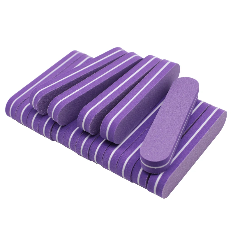 Broches de Lixa para Unhas Lixa para Polimento Ferramenta de Manicure Mini Esponja Descartável Lixa Brilhante Cores Mistas 100 Peças 12 Beleza e saúde