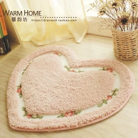 

Rustic flower Heart soft waterproof absorbent rug blanket doormat floor dedroom Living room mats tapetes de sala lfombras area