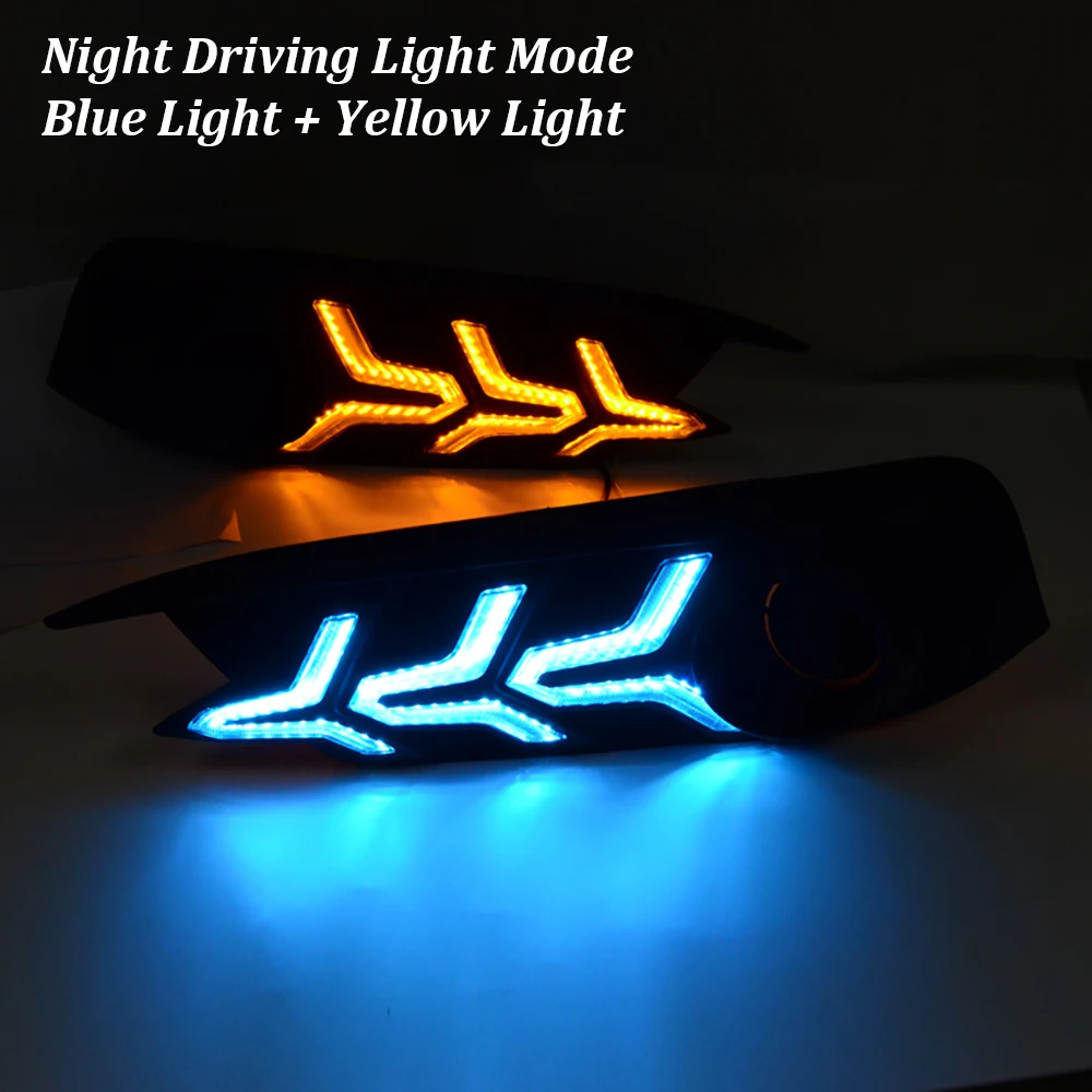 1 Set Car LED Daytime Running Light DRL Turn Signal Lights Fog Lamp Bulbs 3 Colors Styling Accessories For Honda Civic 2016 2017 1 Set Car LED Daytime Running Light DRL Turn Signal Lights Fog Lamp Bulbs 3 Colors Styling Accessories For Honda Civic 2016 2017