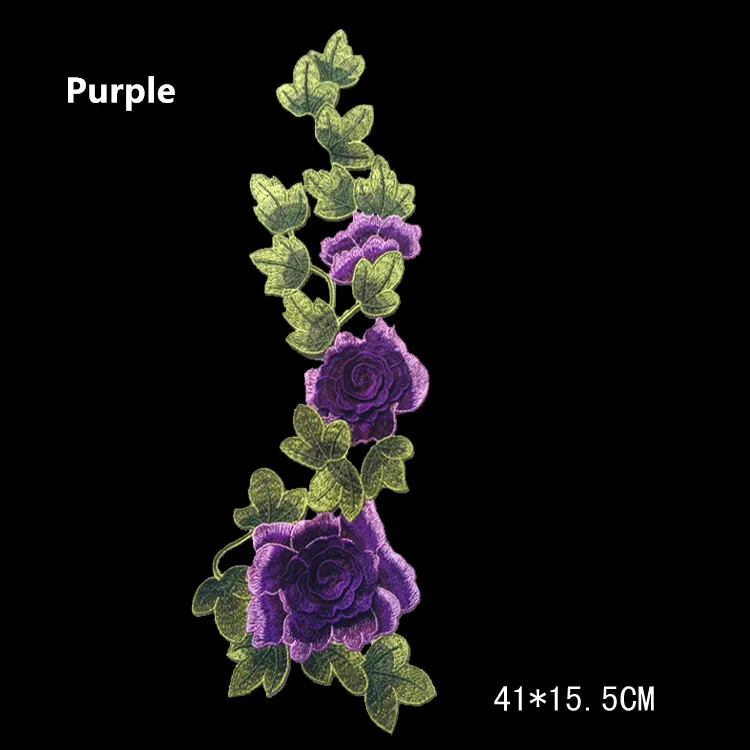 purple 3D розовый цветок пиона патч костюм с вышивкой и аппликацией вышивать на пачках одежда чонсам, свадебное платье аксессуар - Цвет: purple