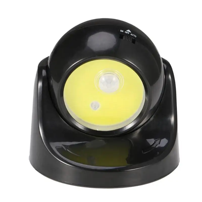 

COB LED PIR Motion Sensor Night Light Battery Operated Rotatable Aisle Corridor Wall Lamp