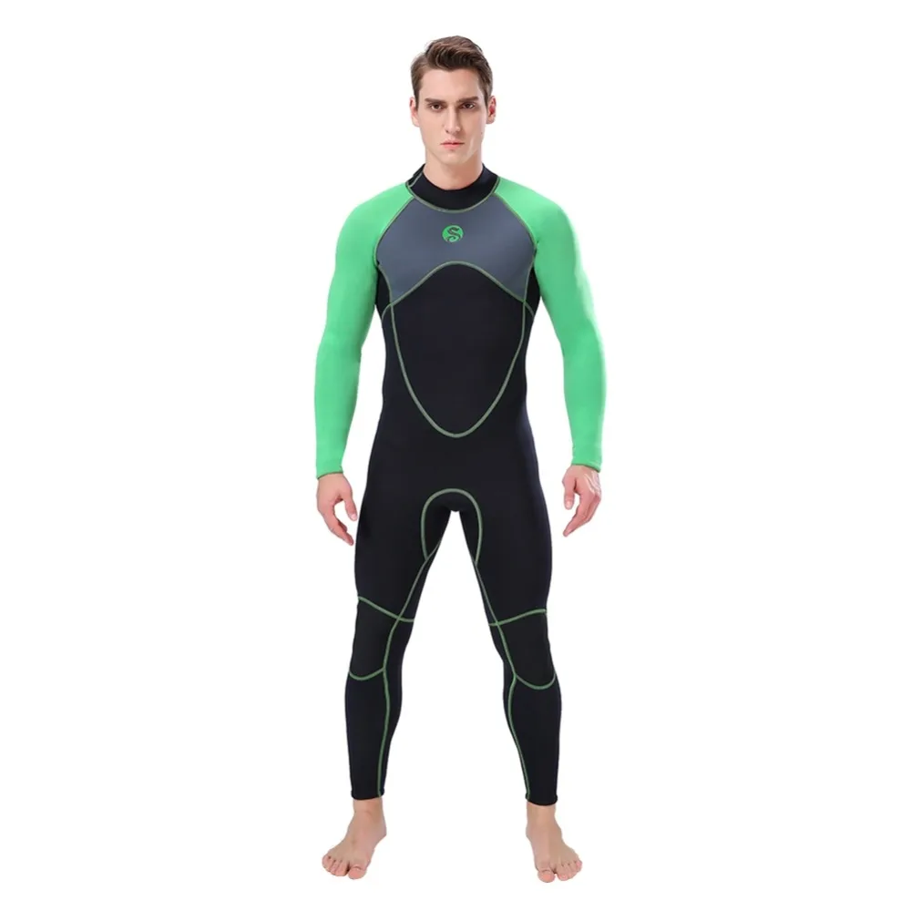 New Men Wetsuit Rash Guards Adult One-Piece Long Sleeve UV Protection Waterproof Windproof Thermal Swimsuit Diving Suit