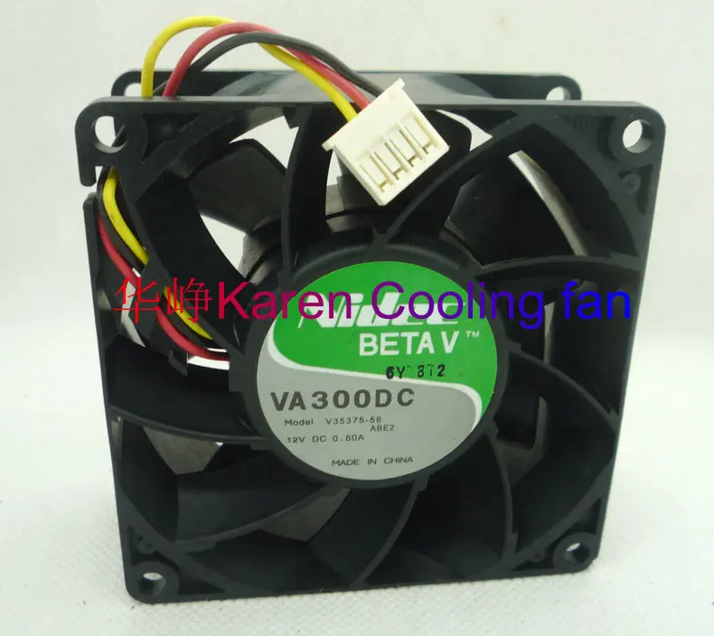 Новый оригинальный для NIDEC VA300DC V35375-58 8038 12 В 0.6A 8 см 3 провода двойной шарикоподшипник компьютер Вентилятор охлаждения