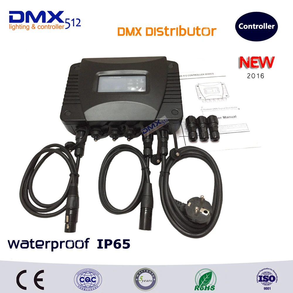 COLORNIE Новое поступление! Открытый Водонепроницаемый IP65 DMX распределитель сцены разделитель усилителя сигнала диджей освещение DMX512