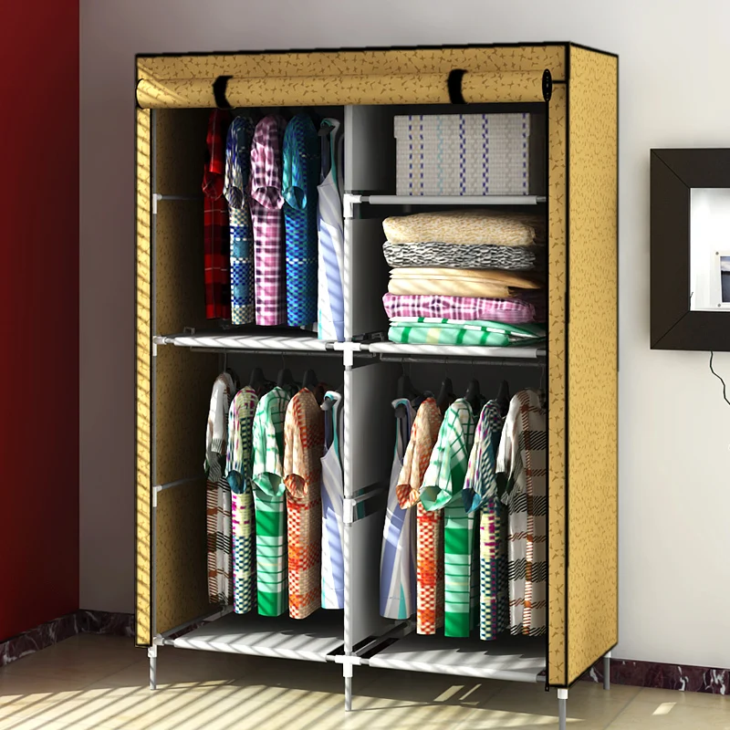 Simple Cloth Wardrobe Cabinet Product Family Tubes Thicker Cloth