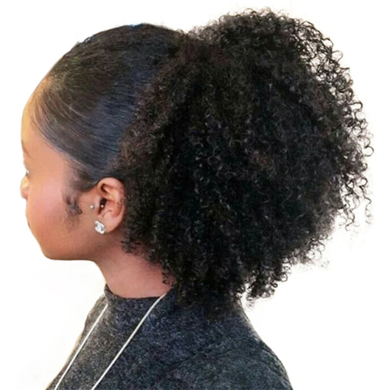 Buy Mongolian Afro Kinky Curly Hair Ponytail 4B 4C 1