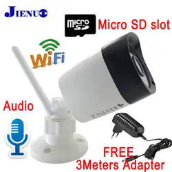JIENU IP камера Wi Fi видеонаблюдения системы скрытого открытый беспроводной дома cam Поддержка Micro sd слот ночное видение