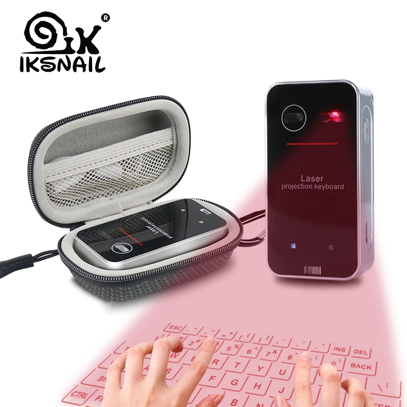 IKSNAIL Bluetooth лазерная клавиатура беспроводная Виртуальная проекционная клавиатура портативная для iphone Android телефон ipad планшет ПК ноутбук