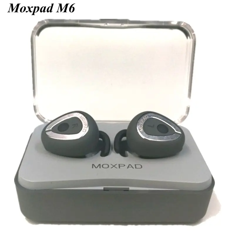 

2018 Original Moxpad M6 Wireless Earphones Separating Earbud Bluetooth 4.1 TWS Earphones Stereo Music Headsets with Charge Case