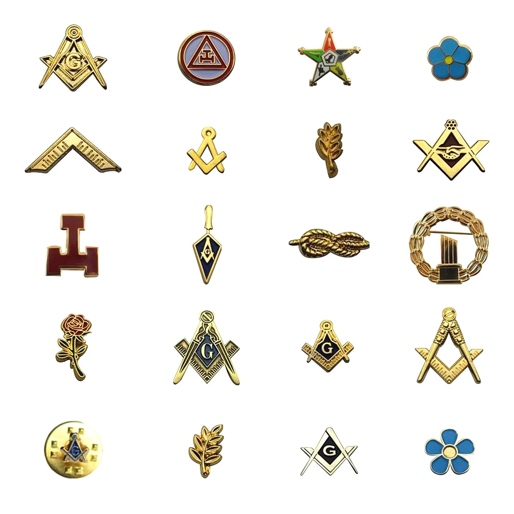 Multi Masonic Lapel Pins Masons Symbol Brooch Gifts Badges With