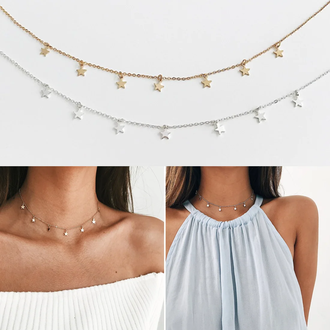 

Fashion Beauty small Pendant Simple Women's Necklace High quality Simple Five-pointed Star Pendant Necklace Hot