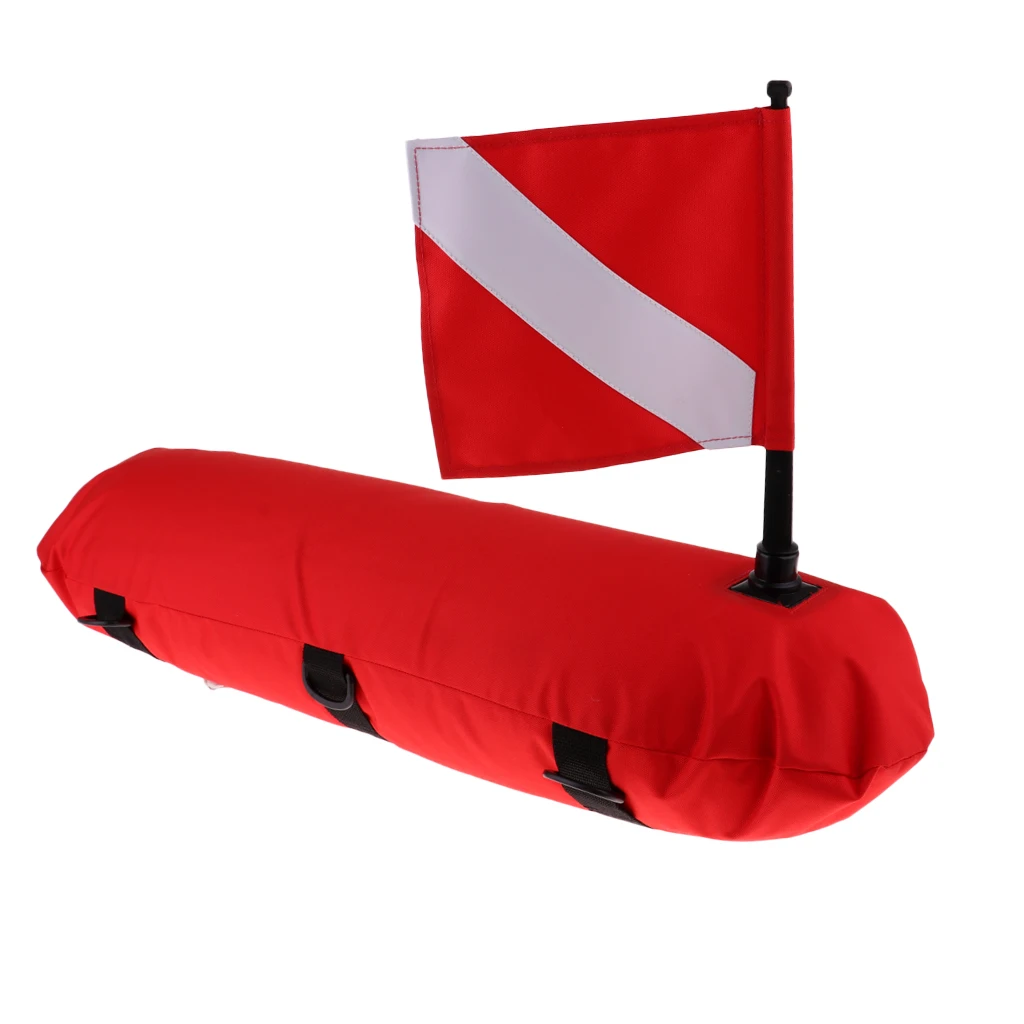 MagiDeal  Inflatable Scuba Diving Spearfishing Signal Float Buoy + Dive Flag Diver Down Banner