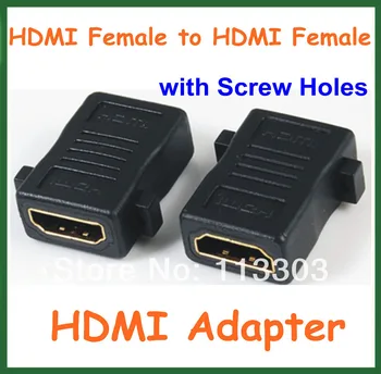 

5pcs HDMI Female to HDMI Female with Screw Holes Adapter HDMI Extend Cable Converter Connector