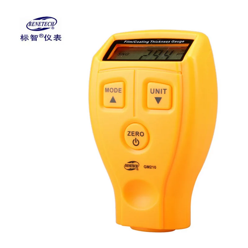 GM210 film/ coating thickness gauge Measuring range: 0 - 1.80mm (0 ~ 70.9mil) paint thickness gauge iron-based thickness meter