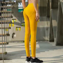 Попробуйте BN новые леггинсы для женщин однотонные повседневные леггинсы с высокой талией брюки для фитнеса высокоэластичные леггинсы для фитнеса