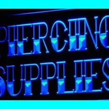 I624 Пирсинг поставки татуировки магазин светодиодный знак неонового света на/выключения 20+ Цвета 5 размеров