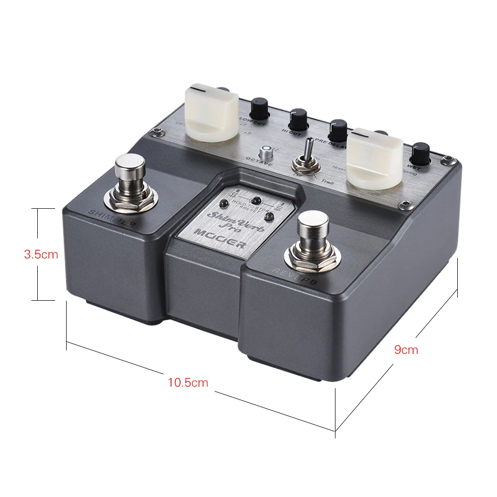 MOOER shimgol Pro Digital Reverb педаль для электрогитары с эффектом мерцания 5 режимов