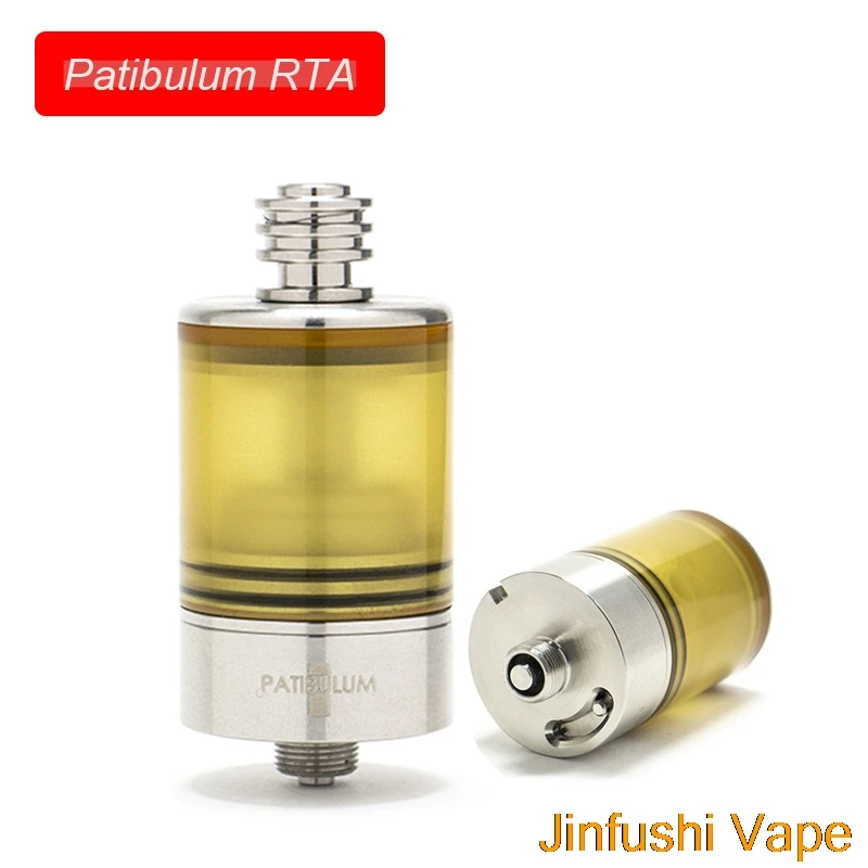 

2pcs/lot Patibulum RTA Atomizer 22mm 3.5ml MTL Vaporizer Tank 316SS 510 Thread Vapor RTA for Vape Mods Mech Mod Box Mod
