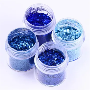 

10ML 1 box Laser Mixed Nail Glitter Powder Sequins Acylic Glitter Hexagon Colorful Flakes Chunky Paillettes Sequin For Nails Art
