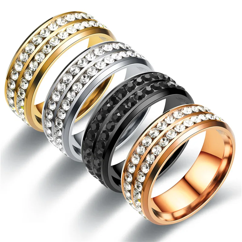 

1 Pcs Sell Noble Titanium Ring Men Dual-cavity Anti-allergy Smooth Simple Wedding Couples Rings Bijouterie for Woman Gift