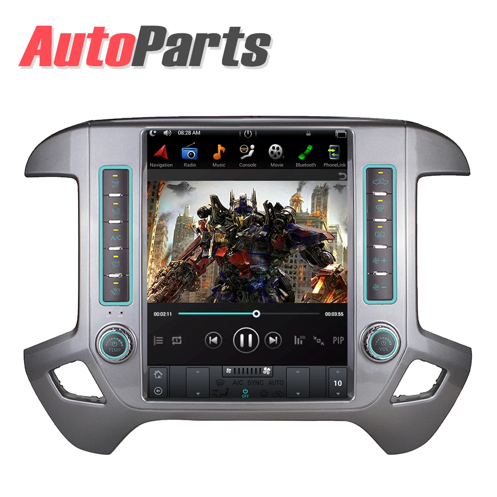 Best Android 7.1 12.1" Tesla style Vertical car radio navigation player For Chevrolet Silverado and GMC Sierra 2014 2015 2016 - 2018 4