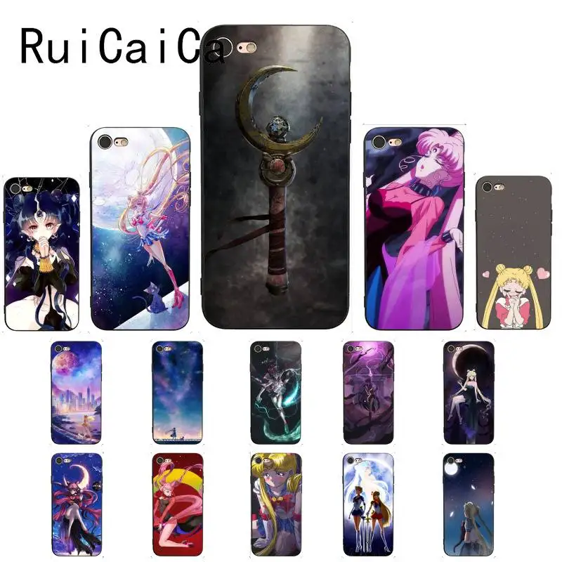 

RuiCaiCa Popular Anime Sailor Moon Black Lady fanart Phone Cover for iPhone 8 7 6 6S 6Plus X XS MAX 5 SE XR 10 11 11pro 11promax