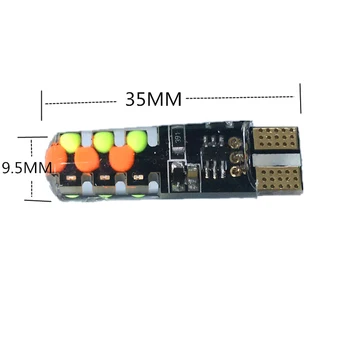 

T10 6LED COB Auto Car Interior Dome Wedge Reading Strobe Lamp Bulb Width Light with Remote Control NJ88