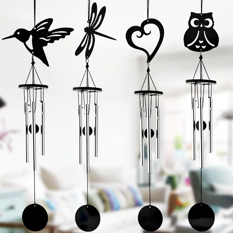 Black Metal Handicrafts Manual Multi tube Music Wind Chime Ornaments