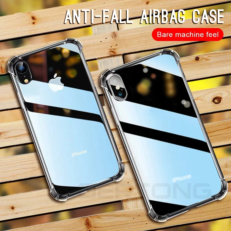 Противоударный прозрачный силиконовый чехол GerTong для iPhone 7 8 6 6splus X XS Max XR 5S 5