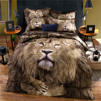 

2018 New 100% Cotton 3D stereoscopic Animals Luxury Four Bedding Set Floral Duvet cover Full/Queen/King size Bedspread Bed linen