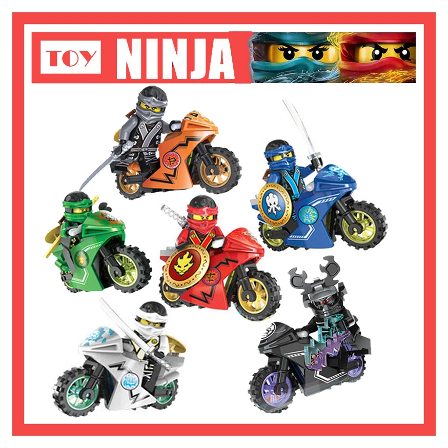 

Legoingly Ninjagoed Hot Ninja Motorcycle Compatible Legoes Building Blocks Bricks Figures DIY Toys Kids Gift sets mini Pythor 30