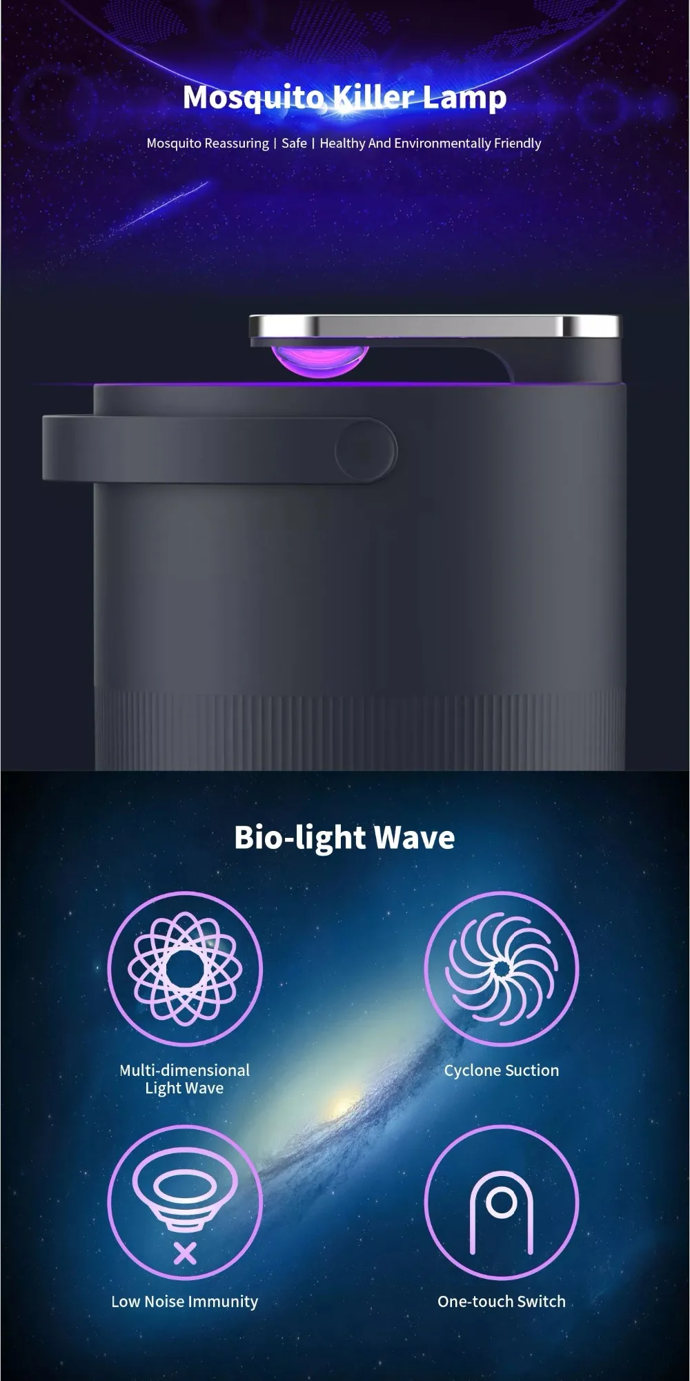 Xiaomi фотокаталитический репеллент против комаров насекомых Ловушка УФ умный светильник Mijia москитная убийца лампа USB электрическая