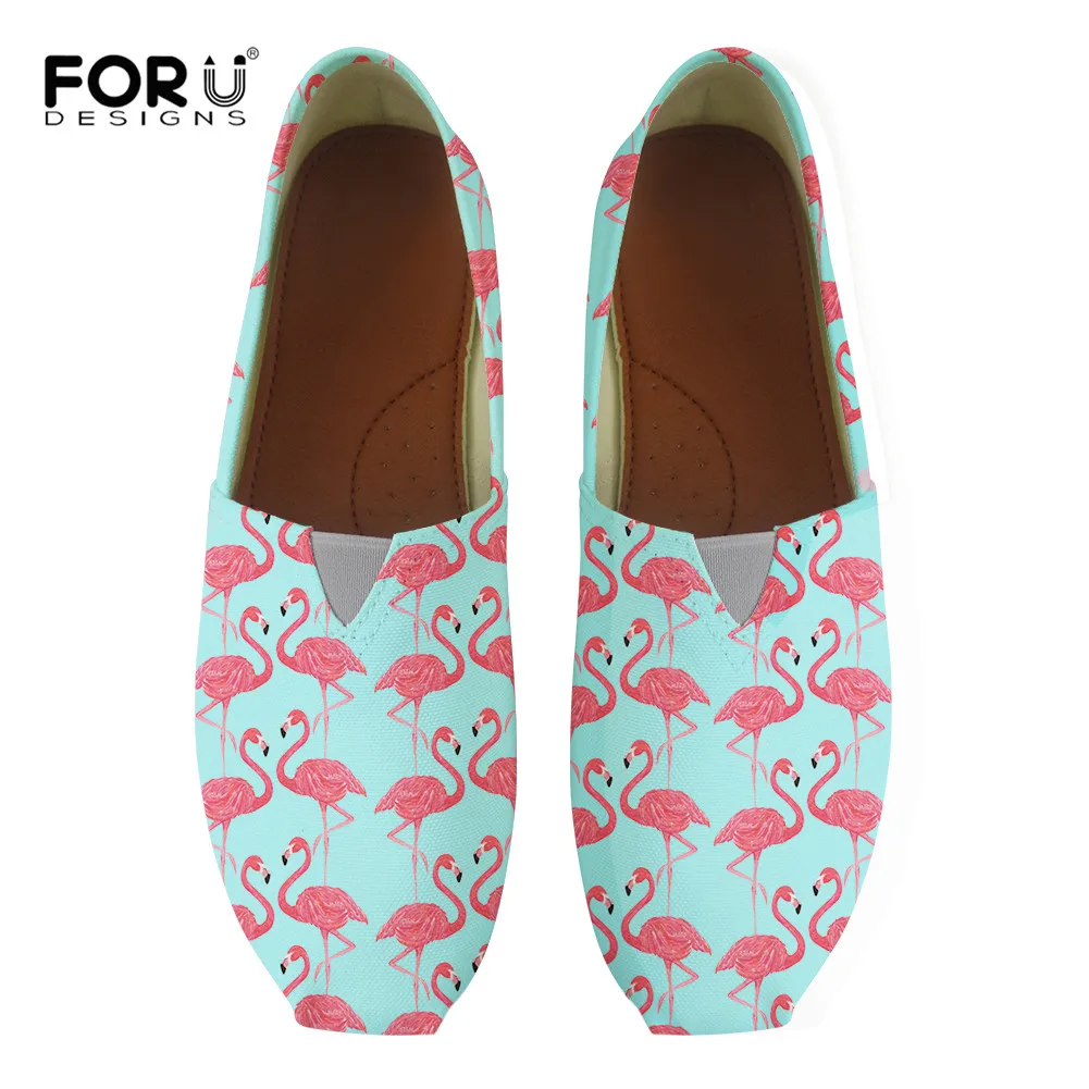 

FORUDESIGNS Cute Animal Printing Pink Women Flat Heel Shoes Casual Loafers Slip-on Ladies Girl Loafer Driving Shoes Dropshipping