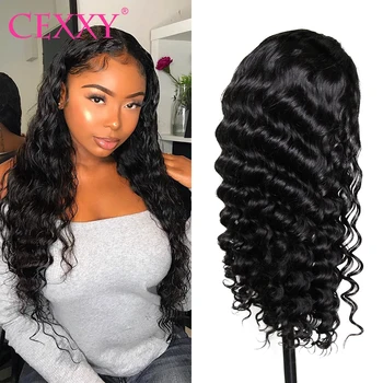 

Cexxy Lace Front Human Hair Wigs Peruvian Natural Wave Human Hair Wigs Pre Plucked Hairline With Baby Hair 13x6 Lace Front Wig