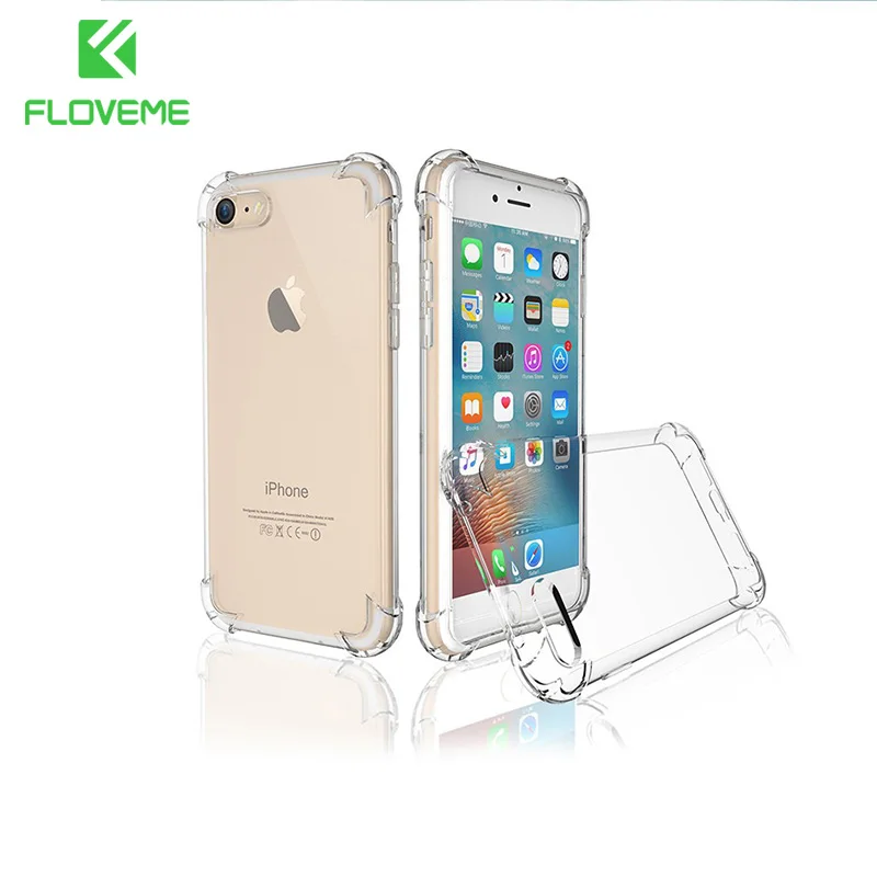 FLOVEME Anti Knock Case For iPhone 6 7 5 5s 6s Fundas Silicon Phone for 8 Plus X XS MAX XR Capa Coque Cover |