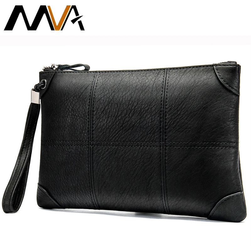 Mva Men's Clutch Bags Genuine Leather Men's Wallet Male Purse For Man