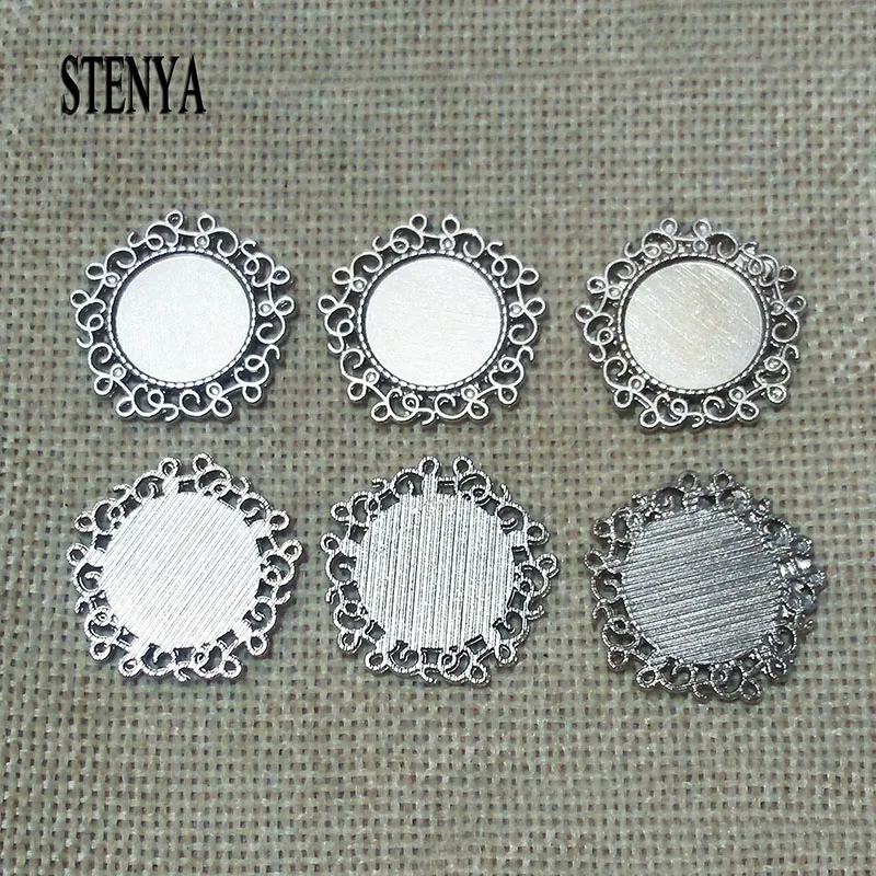 necklace pendant findings filigree charms Cabochon Cameo bezel Blank