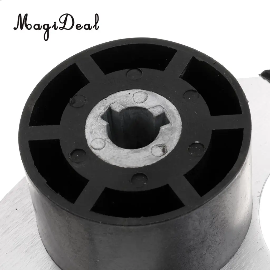 MagiDeal Heavy Duty 34cm Aluminum Alloy Marine Boat Steering Wheel 3 Spoke 3/4' Shaft for Dinghy Vessels Yacht Pontoon Boat Acce