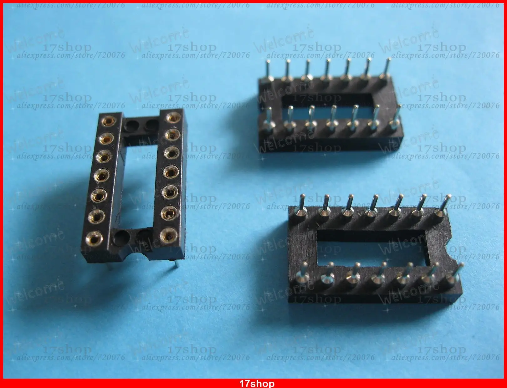 

340 x IC Socket Adapter Round 14 Pin headers & (IC)Sockets Pitch 2.54mm X=7.62mm