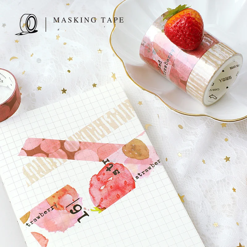 

3 pcs decoration cake color washi tape set Strawberry Chocolate Green tea cake masking tapes sticker album diary Stationery F001