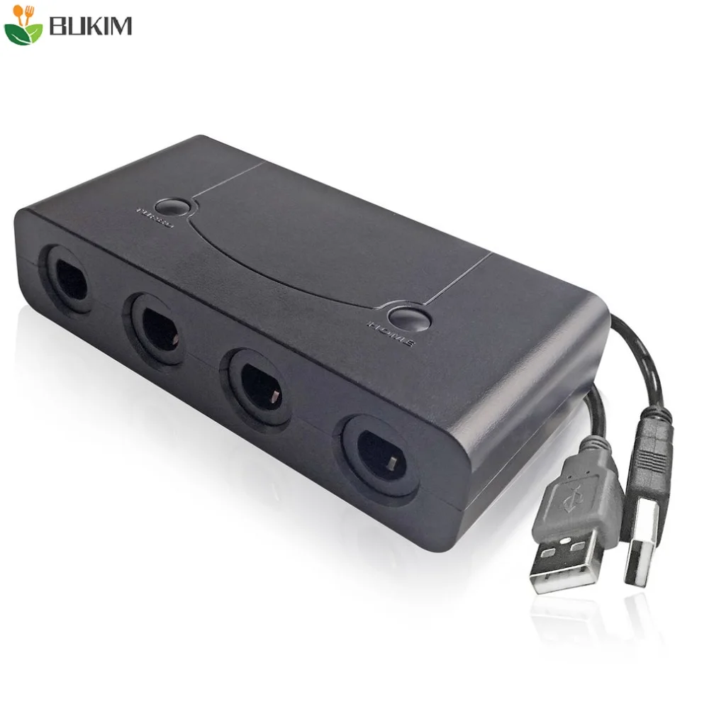 

BUKIM 2 PCS For Game Handle converter 4 Ports GameCube Controller Adapter for Switch for W-i-i U