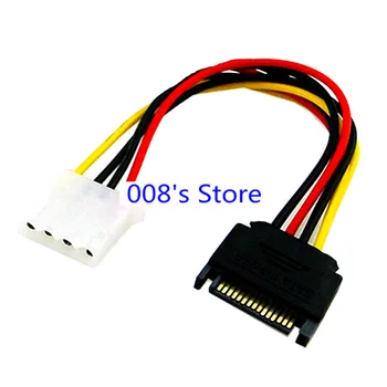 

New 2Pcs Serial ATA SATA 15Pin(M) Revolution To IDE 4Pin(F) Power Adapter Cable Extenders Wholesale For Hard Drives & CD ROM