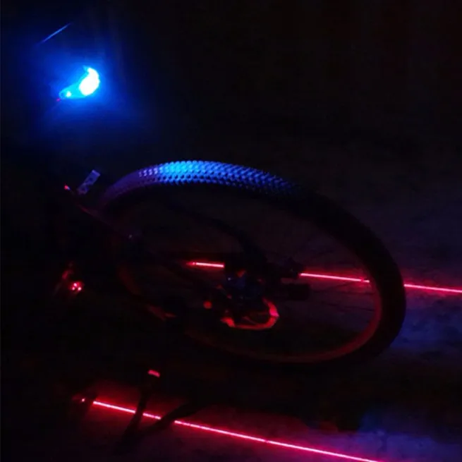 Sale Bicycle LED Tail Light Safety Warning Light 5 LED+ 2 Laser Night Mountain Bike Rear Light Taillight Lamp Bycicle Light 6