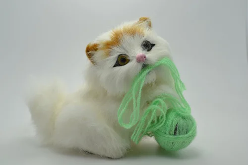 One Simulation Super Cute Cat Number B18 Play Ball Random Hair Color Really Fur Animals
