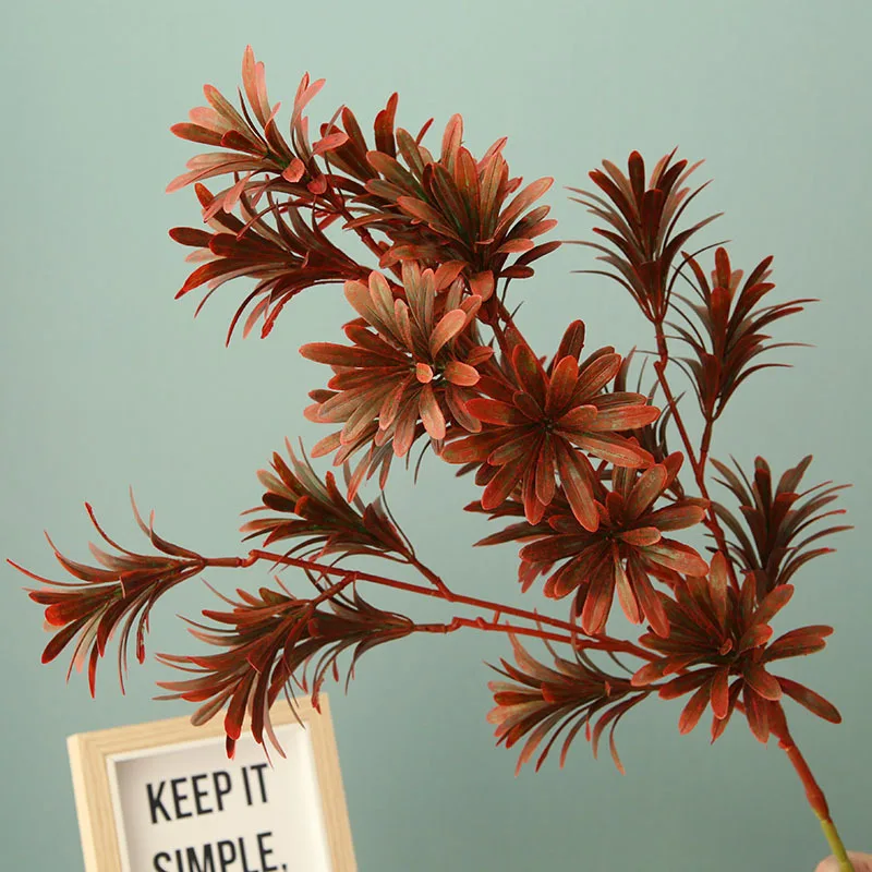 

Artificial Plant Single Leaf Branch Home Decoration Garden Wedding Party Decoration Plastic Flower DIY Fake Tree Accessories