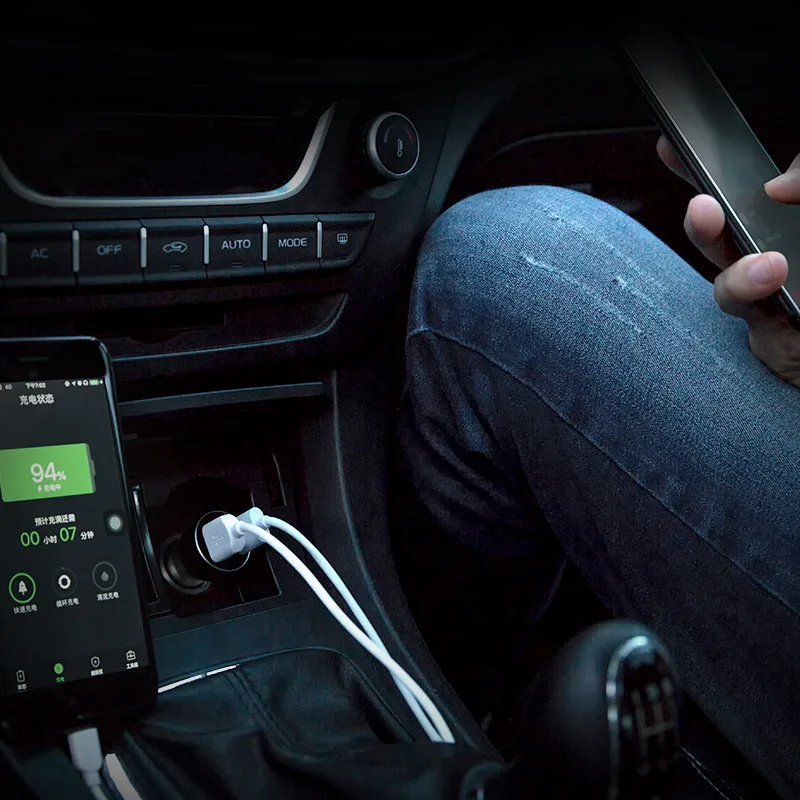 Автомобильное зарядное устройство ZMI оригинальное быстрое QC 3 0 18 Вт с двумя USB
