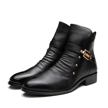 

Man Booties Spring Leather Casual High Quality Brand Work Boots #MXZ811666
