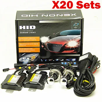 

DHL fedex free shipping 20 sets 55W HID H4 BI XENON hid headlight kit for 12V Car high low beam H4 LIGHT