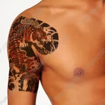 

3pcs large big Tiger totem designs Temporary tattoo stickers Waterproof body paint fake tatoo drawings for men arm free shipping