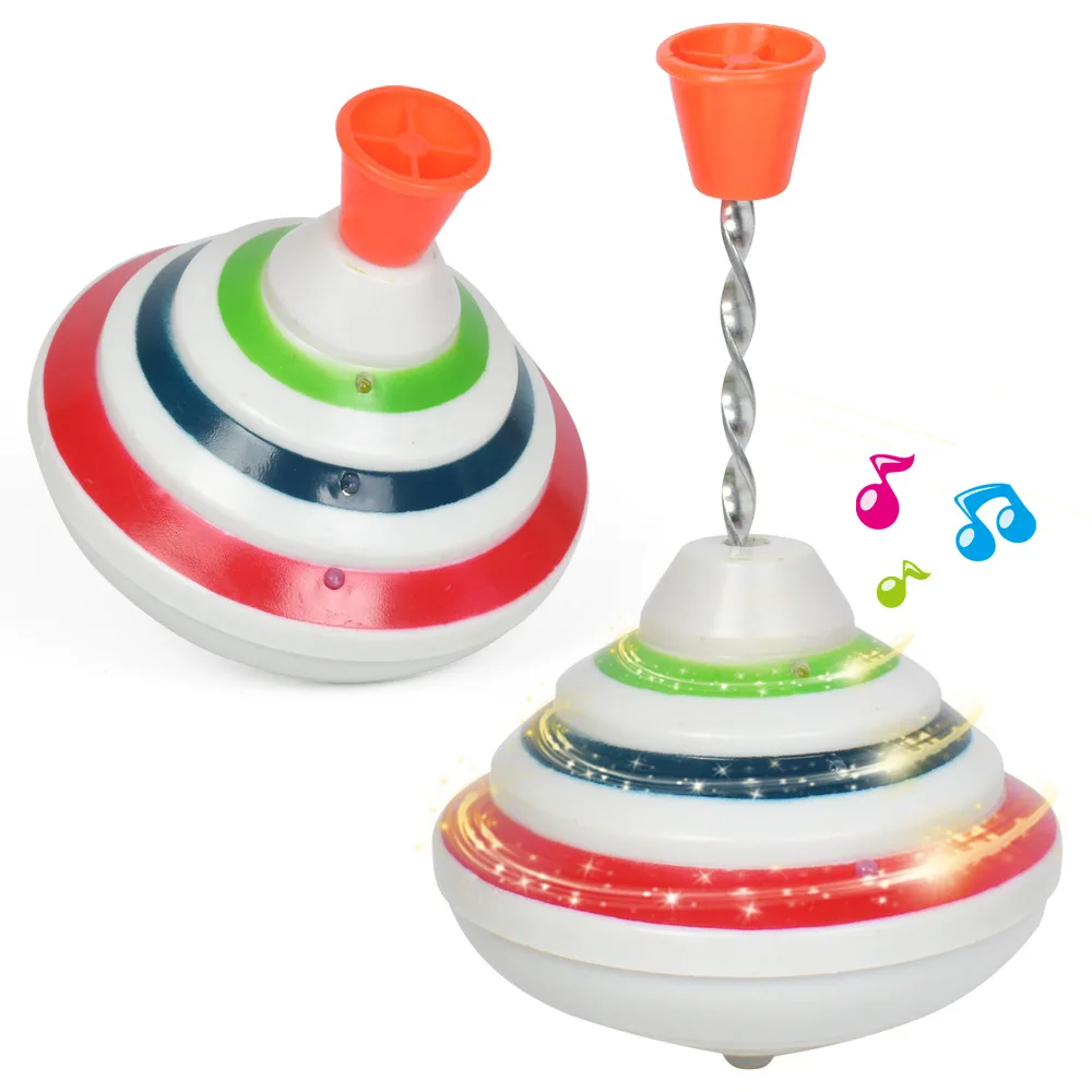 

Funny Creative Magic gyro Spinner LED super lighting Press to rotate with Dynamic music Sound and light rotate gyro Vocal toys
